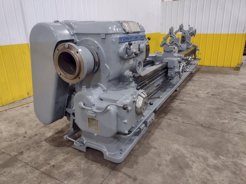 28" X 144" LODGE &amp; SHIPLEY 8-7/8" HOLLOW SPINDLE ENGINE LATHE 8-7/8" HOLE: STOCK #24032