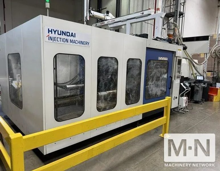 1150 TON 186 OZ HYUNDAI MODEL EDIS-1150DL HYBRID INJECTION MOLDING MACHINE MFG 2014 (3) AVAILABLE