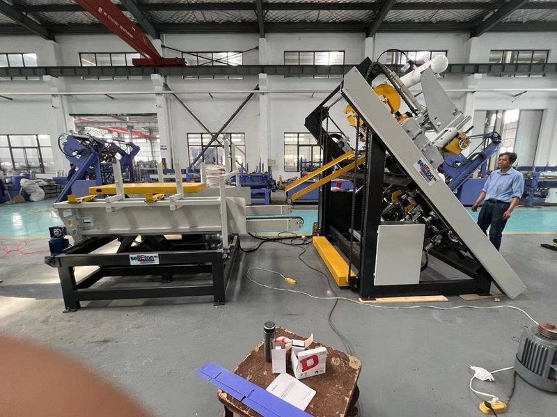 SellEton SL-Pallet-M1 Automatic Pallet Making Machine, 2023 – Includes Stacker and Conveyor