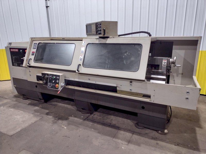 20" X 80" NARDINI MODEL LOGIC 250G CNC FLAT BED LATHE TURNING CENTER, 3.125" HOLE: STOCK #19739