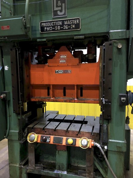 50 TON L &amp; J MODEL #PM2-50-36-24 SSDC HIGH SPEED STAMPING PRESS 3" STROKE: STOCK #17295
