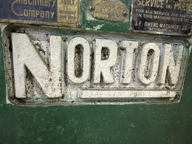 6" X 30" NORTON HEAVY MODEL #CTU DUTY OD CYLINDRICAL GRINDER: STOCK #20684