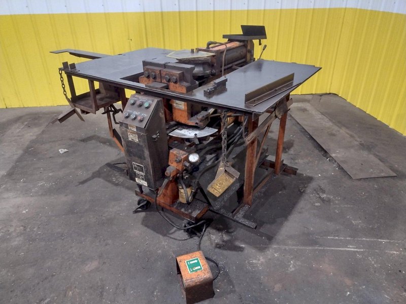 3" HUTH MODEL #2007 HYDRAULIC RAM TYPE TUBE BENDER &amp; END FORMER: STOCK #19709