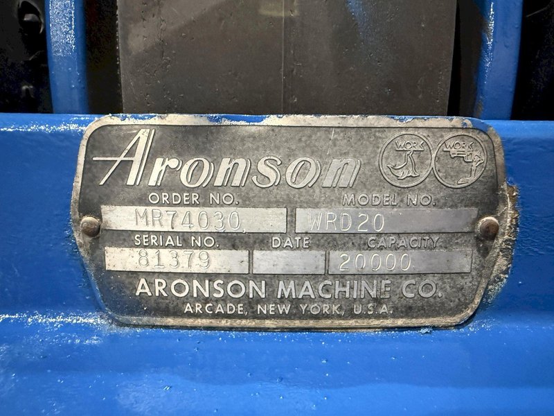 40 TON (80,000 LBS) ARONSON POWERED TANK TURNING ROLLS, 1 DRIVE &amp; 3 IDLERS: YOBRO #26164