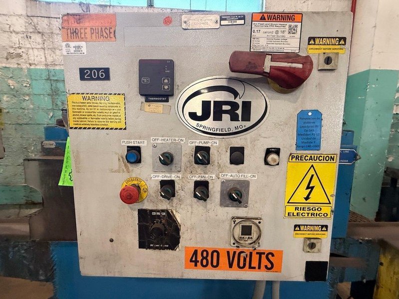 24" CONVEYOR JRI PASS THROUGH PARTS WASHER: YOBRO #26462