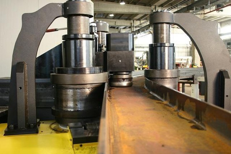 (2015) 10" X 10" X .40" TAURING ALPHA-200CNCI CNC ANGLE BENDING ROLL. STOCK # 0744422