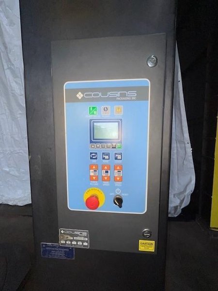 4,500# X MAX WRAP HEIGHT 121" HIGH COUSINS SEMI AUTOMATIC STRETCH WRAP MACHINE / STRETCH  WRAPPER