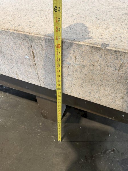 48" X 96" STARRET PINK GRANITE SURFACE PLATE WITH STAND. STOCK # 0115326