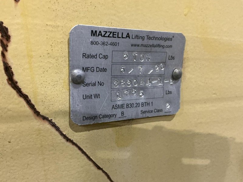 5 TON MAZZELLA PALLET CRANE LIFTING HOOK, NEW 2020: YOBRO #26158