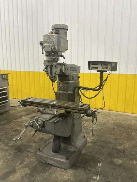 2 HP BRIDGEPORT SERIES I VERTICAL RAM TYPE KNEE MILL WITH DRO: YOBRO #26190