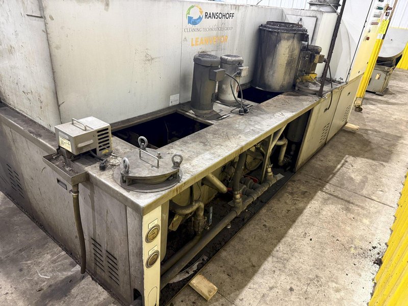 12" WIDE RANSOHOFF LEANVEYOR 3-STAGE STAINLESS STEEL MESH CONVEYOR PASS THROUGH PARTS WASHER, NEW 2017: YOBRO #24292