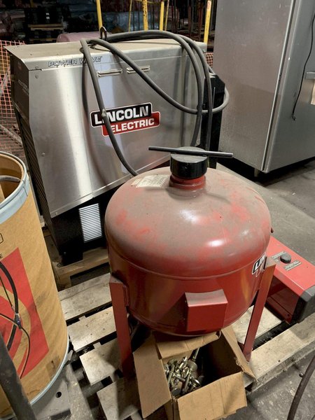 120" X 3/8" PANDJIRIS MODEL 120I-50 SEAM WELDER WITH LINCOLN POWERWAVE: STOCK # 71485