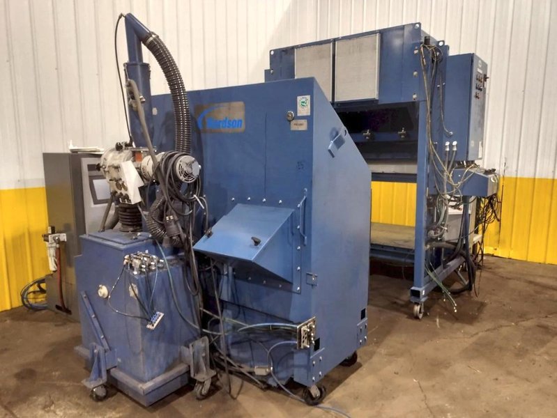 NORDSON POWDER COAT PAINT SYSTEM WITH FEEDER &amp; I-CONTROL. STOCK # 0985326