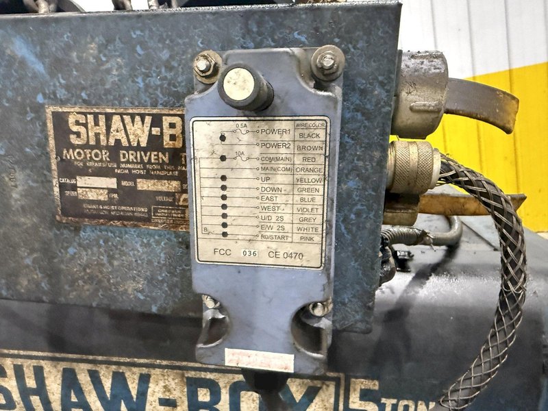 5 TON SHAW BOX SINGLE GIRDER POWERED CABLE HOIST &amp; TROLLEY, REMOTE CONTROLLED: YOBRO #25898