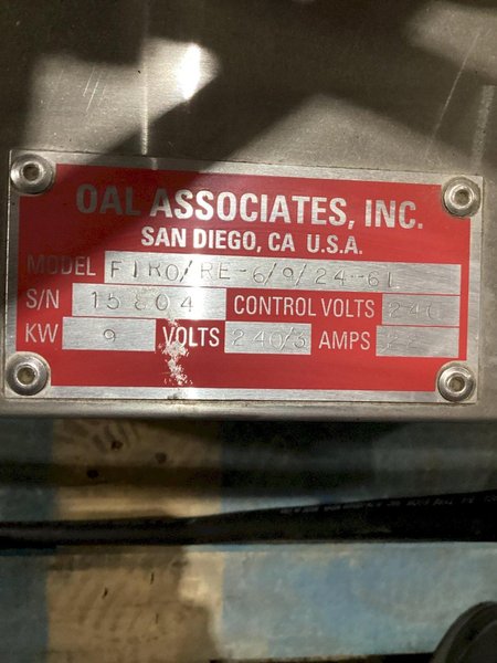OAL FIRO/RE-6/9/24-6L HEAT SHRINK TUNNEL NO STAND USED