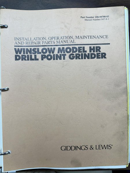 1.5" GIDDINGS &amp; LEWIS MODEL #WINSLOMATIC HR DRILL POINTER: STOCK #22025