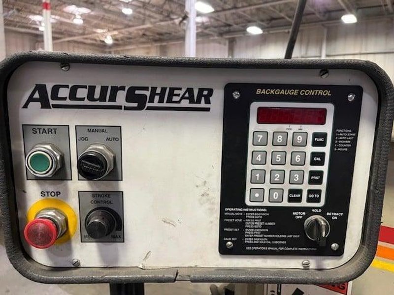 2002 Accurshear 625010 Hydraulic Power Squaring Shear (#5350)