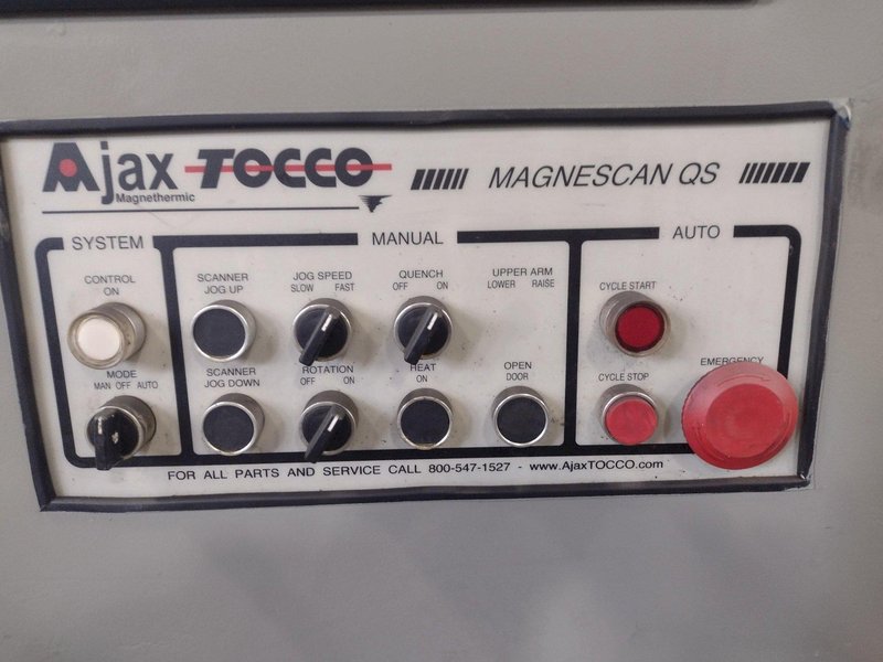 250 KW AJAX TOCCO "PACER" INDUCTION HARDENING SCANNER SYSTEM WITH MAGNESCAN QS CONTROLS: STOCK #16063