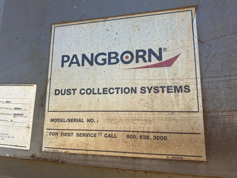 48" X 96" X 8 WHEEL PANGBORN MODEL #ES-1838-22 ROLLER CONVEYOR PASS-THRU BLAST SYSTEM, NEW 2007: STOCK #21212