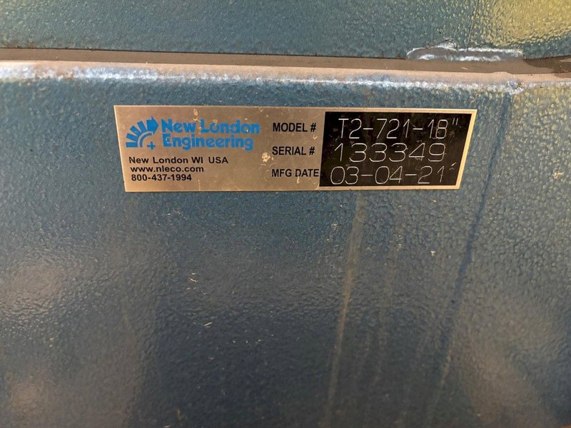 18" WIDE x 96" LONG STEELTRAK MODEL #T2-721-18" FLUTED BELT PARTS CONVEYOR, NEW 2021: YOBRO #24475