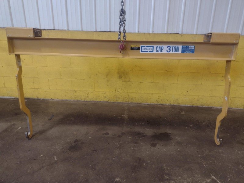 3 TON 6000 LBS CONTRX CRANES SPREADER BAR WITH ROLL HOOKS: STOCK #16539