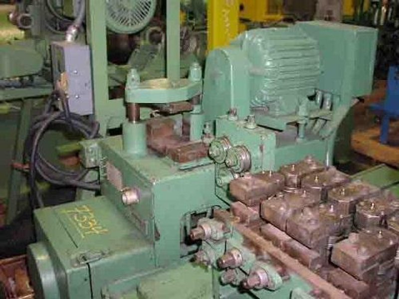USED 6" (152mm)- 4" (101mm) TISHKEN 2 STAND TANDEM WIRE SHAPING &amp; CUTOFF LINE