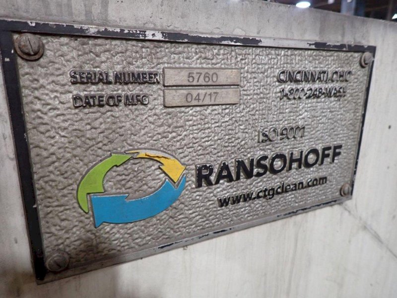 12" WIDE RANSOHOFF LEANVEYOR 3-STAGE STAINLESS STEEL MESH CONVEYOR PASS THROUGH PARTS WASHER, NEW 2017: YOBRO #24292