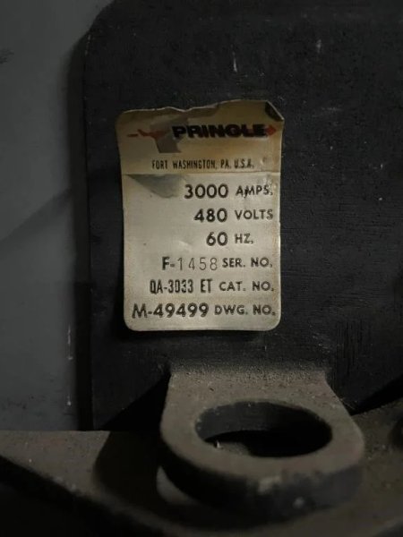 3000 AMP CUTLER-HAMMER ELECTRIC SWITCHBOARD PANEL: STOCK #18729