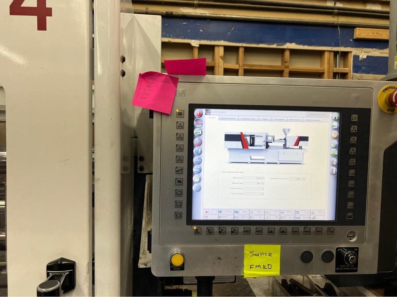 125 Ton, 7.6 oz Cincinnati Milacron Magnat MTs 125 Injection Molding Machine, 2014 – Endura Touch Controller, Core Pull, Air Blast