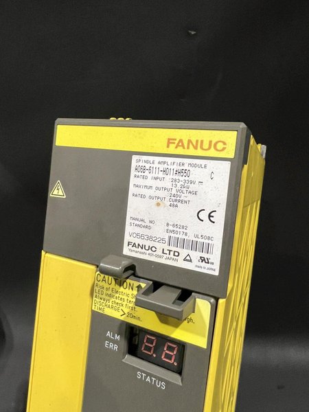 Fanuc Spindle Amplifier A06B-6111-H011#H550 A20B-2100-0800/08D TESTED
