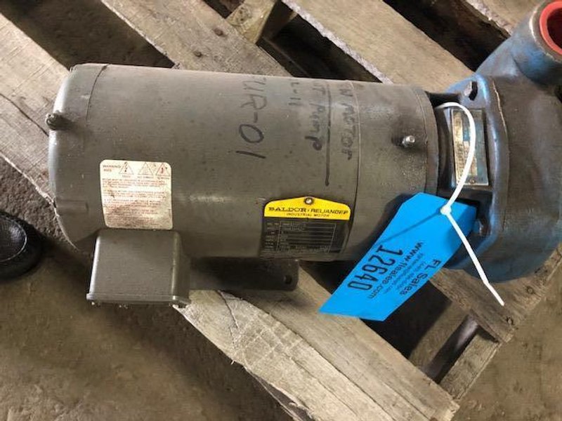 5 HP MOTOR AND GOULD PUMP MODEL 374957, SIZE 5-15/16