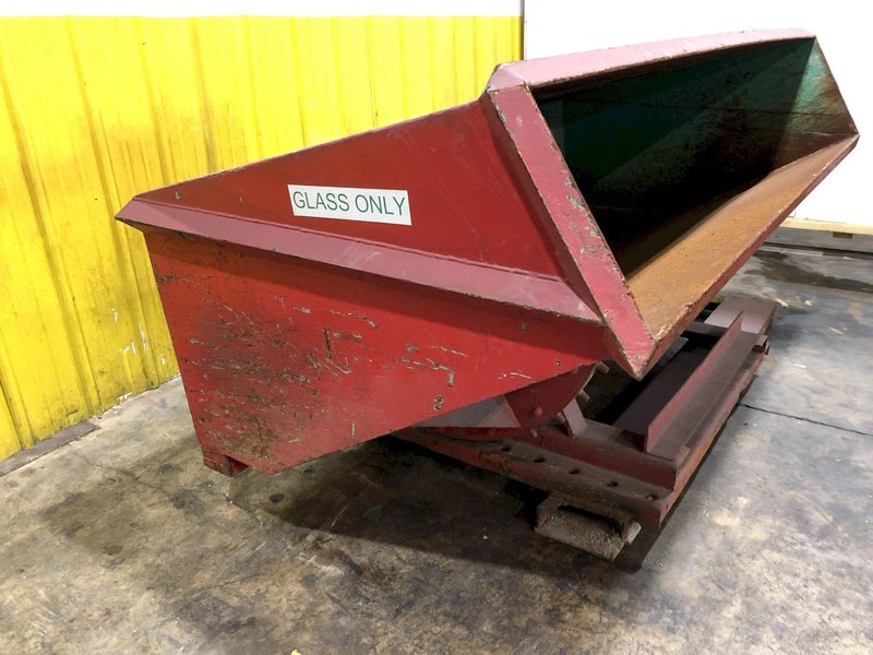 2 CU YD 56" x 84" x 24" ROURA STEEL DUMP HOPPER: STOCK 17491