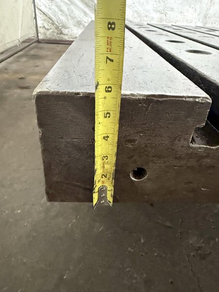 74" X 50" X 6" T-SLOT BOLSTER PLATE. STOCK #0113426