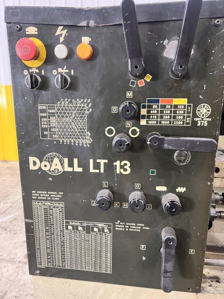 13" X 60" DOALL MODEL #LT13 ENGINE LATHE, 1-9/16" HOLE: STOCK  #21727