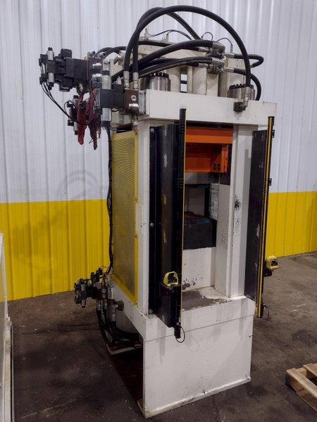 200 TON AMD 4-POST TIE-ROD FRAME HEAVY DUTY HYDRAULIC PRESS &amp; MULTI-PRESSURE HYDRAULIC UNIT: STOCK #19452