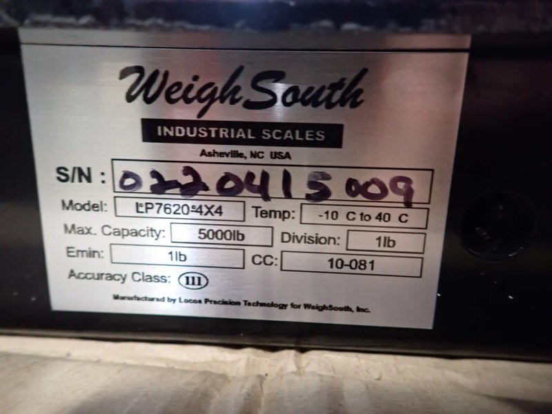 Industrial Scales 5000 Lbs / 48" X 48" Digital Floor Scale  - Lp760-4x4