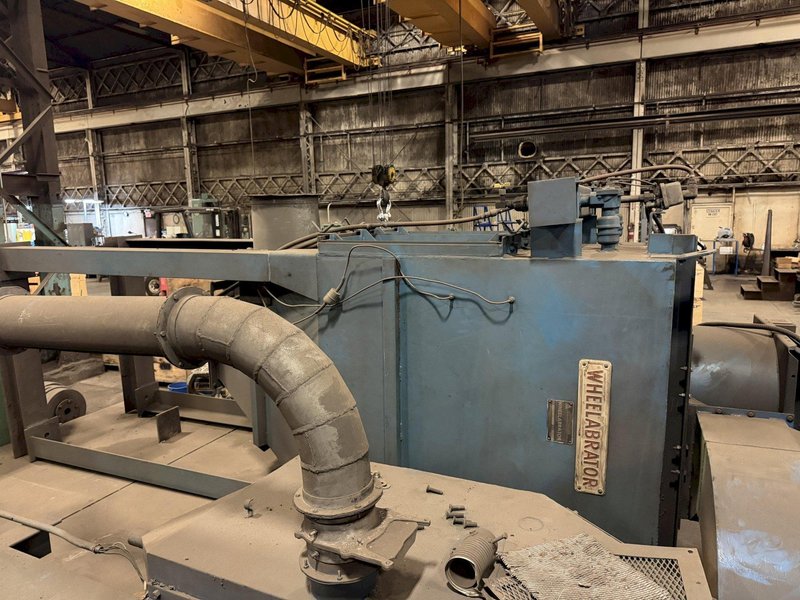 80" WIDE X 36" TALL X (4) 25HP WHEELBRATOR CONVEYOR TYPE SHOT BLASTING MACHINE. STOCK # 1086926