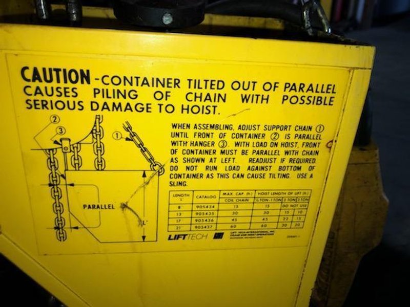 1 TON BUDGIT ELECTRIC CHAIN HOIST