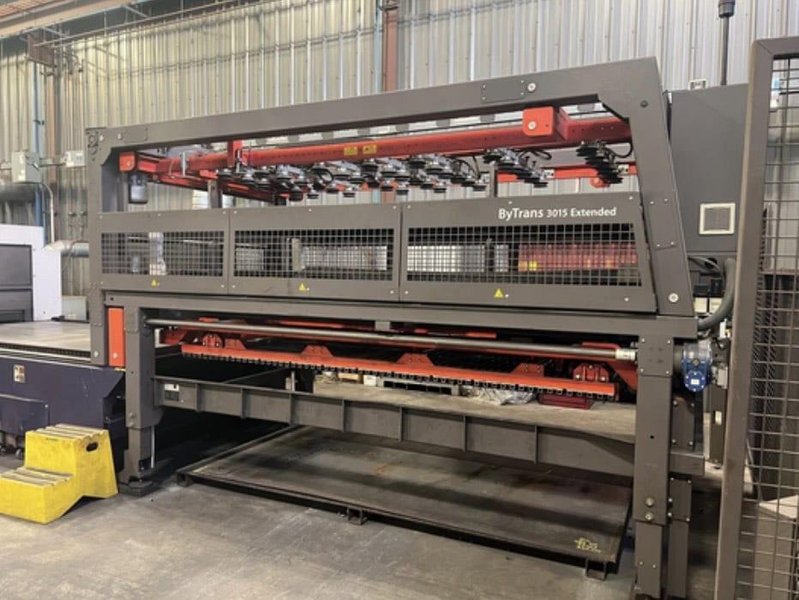 4400 Watt Bystronic BySpeed 3015 CO2 Laser, 2010 – 5′ x 10′ Table, ByTrans 3015 Extended Sheet Load/Unload, Dust Collector