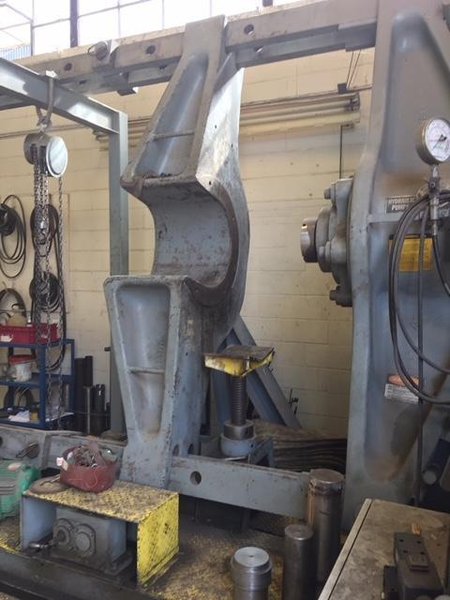 400 TON x 16' RODGERS MODEL #1F400 HYDRAULIC INCLINED FRAME HORIZONTAL WHEEL PRESS: STOCK #15558