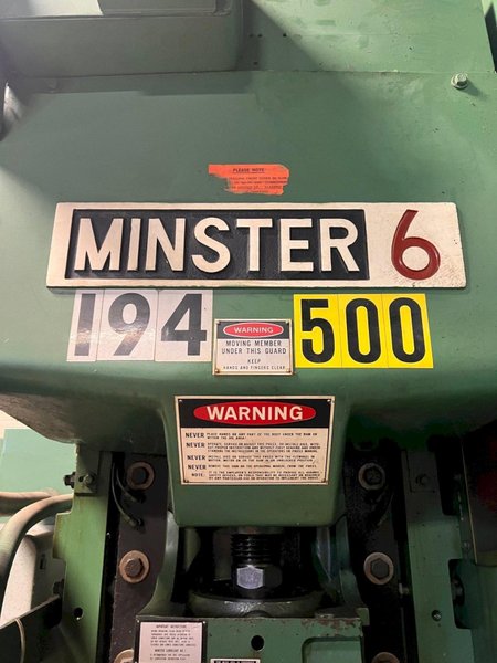 60 Ton Minster Super Stock OBS (Fixed Base) Press Model 6SS-FB