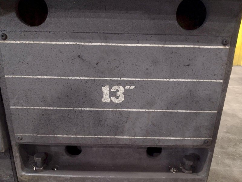 13" X 50" CLAUSING COLCHESTER MODEL #13 ENGINE LATHE 1.65" HOLE: STOCK #23357
