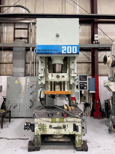 200 ton Komatsu Single Point Gap Press #OBS200-3, New 1990