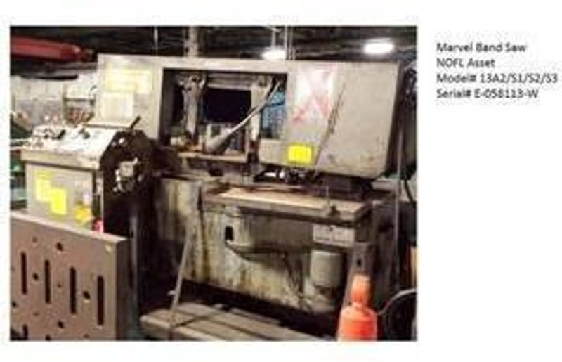 13' X 13' MARVEL MODEL #13 HORIZONTAL BANDSAW: STOCK #64664