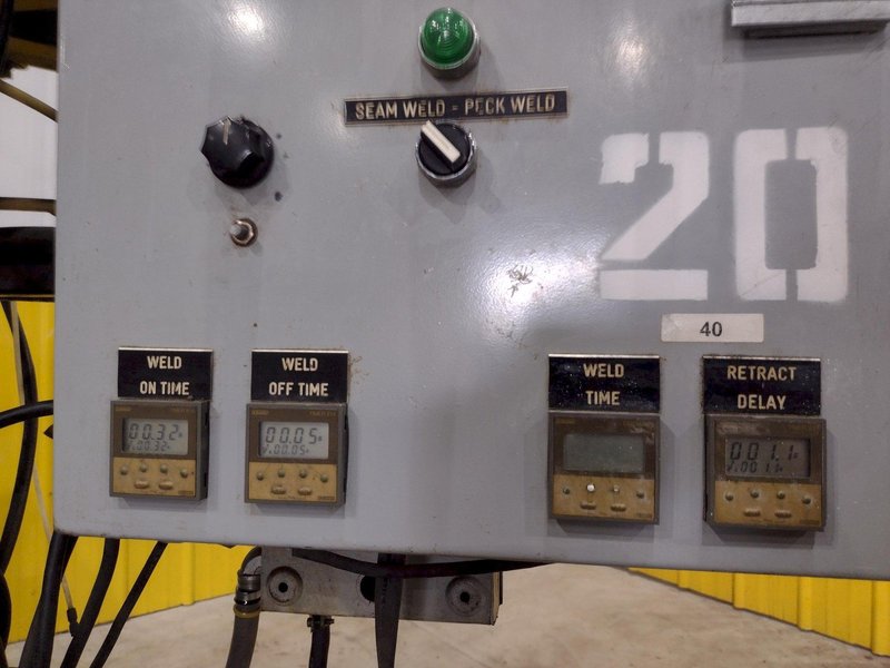 48" LONGUTUDINAL SEAM WELDER WITH ROMAN WELDER &amp; ENTRON CONTROLS: STOCK #21743
