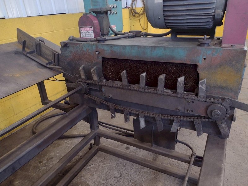 3" x 12' BUCKEYE MFG MODEL #56-98326 TUBE &amp; PIPE ROTARY BRUSH DEBURRING MACHINE: STOCK #16173