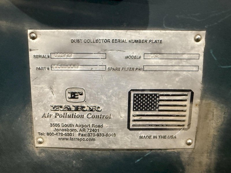 1,600 CFM FARR CAMFIL GOLD SERIES MODEL #GS2 DUST COLLECTOR: YOBRO #24036