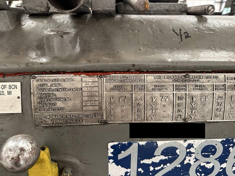 44.5″ x 132″ Monarch NN Engine Lathe, 1940 – 24″ Chuck