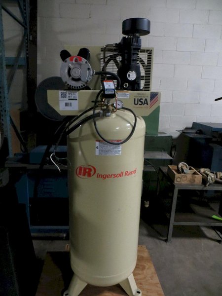 5 HP, Ingersoll Rand Vertical Air Compressor, 60 Gallon Tank, 230 Volt, Single Phase