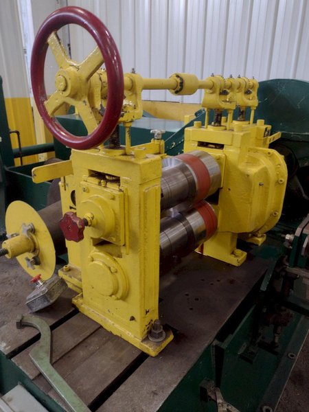 12" WIDE TORRINGTON 4" ARBOR PULL-THROUGH SLITTING LINE: STOCK #16504
